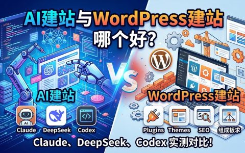 AI建站与WordPress建站哪个好？Claude、DeepSeek、Codex实测对比！