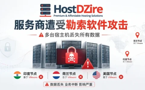 HostDZire 服务商遭受了勒索软件攻击，部分宿主机数据丢失！